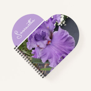 Iris Flower Paars Lavender Lila Schort Notitieboek