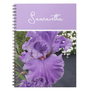 Iris Flower Paars Lavender Lila Schort Notitieboek