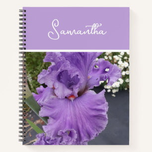 Iris Flower Paars Lavender Lila Schort Notitieboek