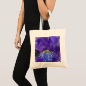 Iris Flower Paars Waterverf Tote Bag (Voorkant (product))