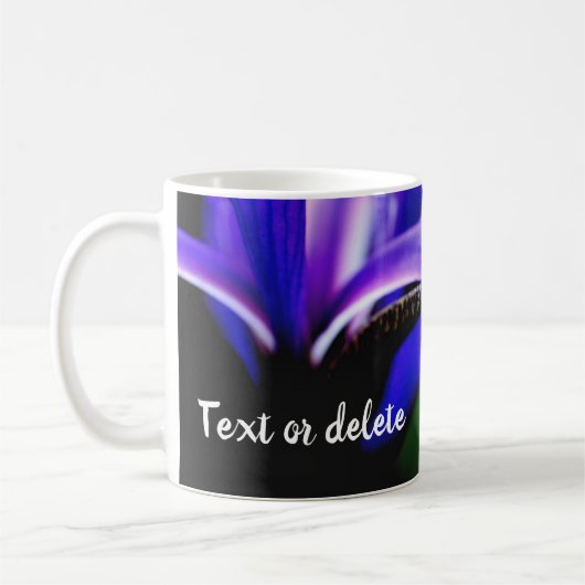 Iris Flower Personalized Koffiemok (Links)