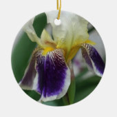 Iris Flower Photo Circle Ornament (Voorkant)