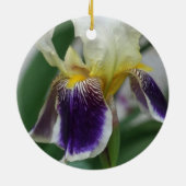 Iris Flower Photo Circle Ornament (Achterkant)
