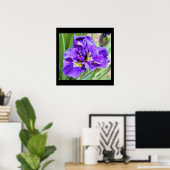 Iris Flower Photo Poster (Thuiskantoor)