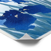 Iris Flower, Retro Japans Poster (Hoek)