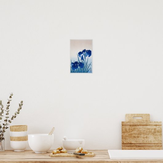  Iris Flower, Retro Japans Poster (Keuken)