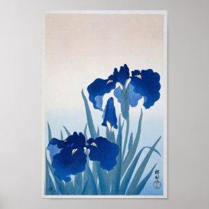 Iris Flower, Retro Japans Poster