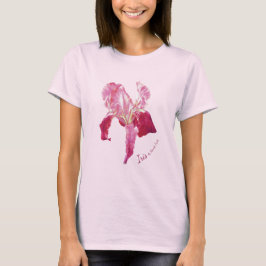 Iris flower ruby red t-shirt
