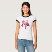 Iris flower ruby red t-shirt (Voorkant volledig)