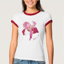 Iris flower ruby red t-shirt