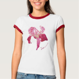 Iris flower ruby red t-shirt