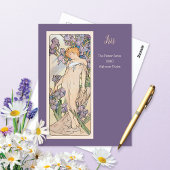 Iris Flower Series Alphonse Mucha Briefkaart