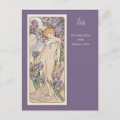 Iris Flower Series Alphonse Mucha Briefkaart (Voorkant)