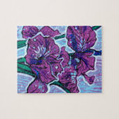 Iris Flower Spring Flowers Floral Painting Paars Legpuzzel (Horizontaal)