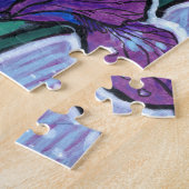 Iris Flower Spring Flowers Floral Painting Paars Legpuzzel (Zijkant)