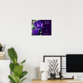 Iris Flower Voeg Jouw tekst gepersonaliseerd toe Poster (Thuiskantoor)