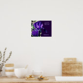 Iris Flower Voeg Jouw tekst gepersonaliseerd toe Poster (Keuken)