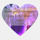 Iris Flower Vrijgezellenfeest Heart Stickers (Voorkant)