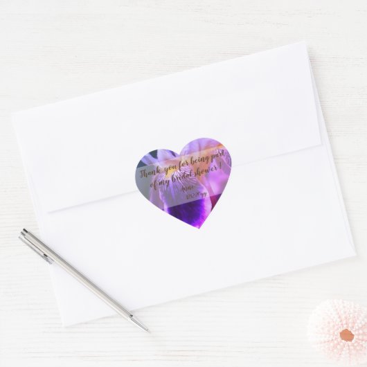 Iris Flower Vrijgezellenfeest Heart Stickers (Envelop)