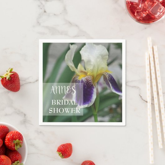 Iris Flower Vrijgezellenfeest papieren servetten (Insitu)