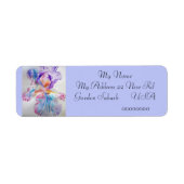 Iris Flower Waterverf Return Address Labels (Voorkant)