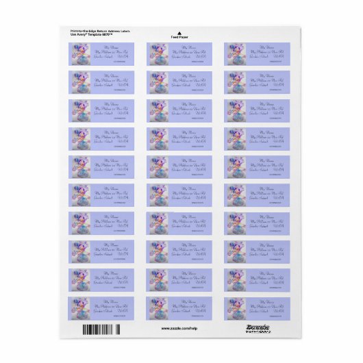 Iris Flower Waterverf Return Address Labels (Full Sheet)