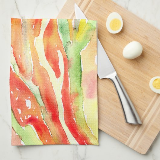 Iris Flower Waterverf schilderij Theedoek (Quarter Fold)