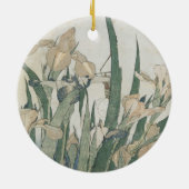 Iris Flowers and Grasshopper, c.1830-31 Keramisch Ornament (Achterkant)
