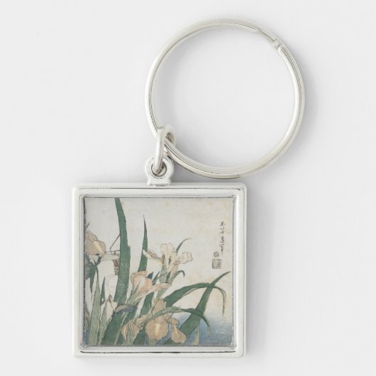Iris Flowers and Grasshopper, c.1830-31 Sleutelhanger (Voorkant)