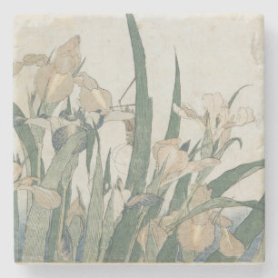 Iris Flowers and Grasshopper, c.1830-31 Stenen Onderzetter