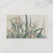 Iris Flowers and Grasshopper, c.1830-31 Visitekaartje (Achterkant)