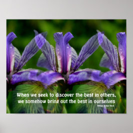 Iris Flowers Attitude Inspirerend Quote Poster