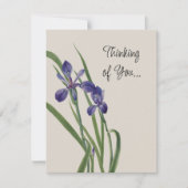  Iris Flowers Botanische Waterverf Notitiekaartje (Voorkant)