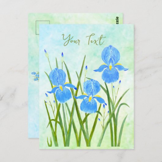 Iris Flowers Briefkaarten (Voorkant / Achterkant)