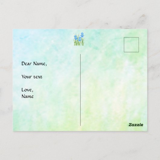 Iris Flowers Briefkaarten (Achterkant)