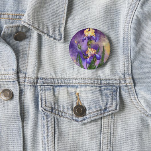 Iris Flowers Button (In situ)