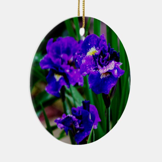 Iris Flowers Ceramic Ornament (Rechts)