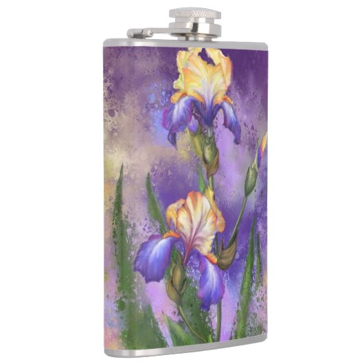 Iris Flowers Flask Heupfles (Rechts)