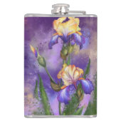 Iris Flowers Flask Heupfles (Achterkant)