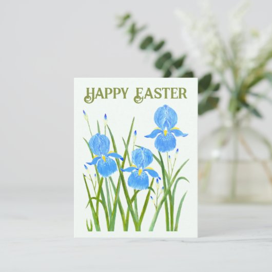 Iris Flowers Flat Kaart (Staand voorkant)