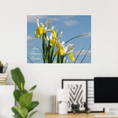 Iris Flowers Garden art prints Blue Sky Floral (Thuiskantoor)
