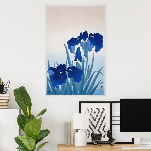  Iris Flowers Illustratie Poster (Thuiskantoor)