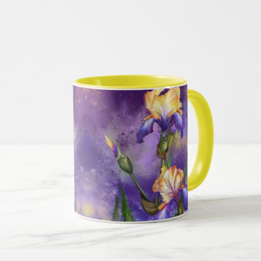 Iris Flowers Koffie Mok (Voorkant rechts)