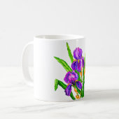 Iris Flowers Koffie Mok Irissen (Voorkant links)