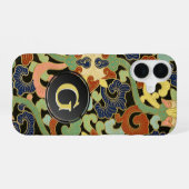 Iris Flowers Monogram iPhone 16 Hoesje (Achterkant horizontaal)