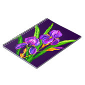 Iris Flowers Notitieboek - Aangepaste kleuren - Te (Linkerzijde)