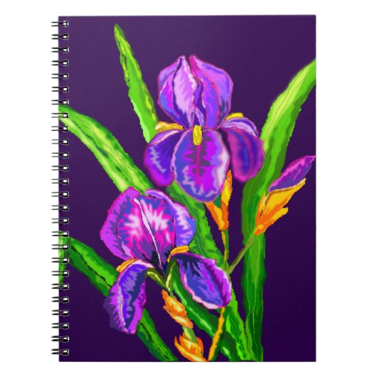 Iris Flowers Notitieboek - Aangepaste kleuren - Te (Voorkant)