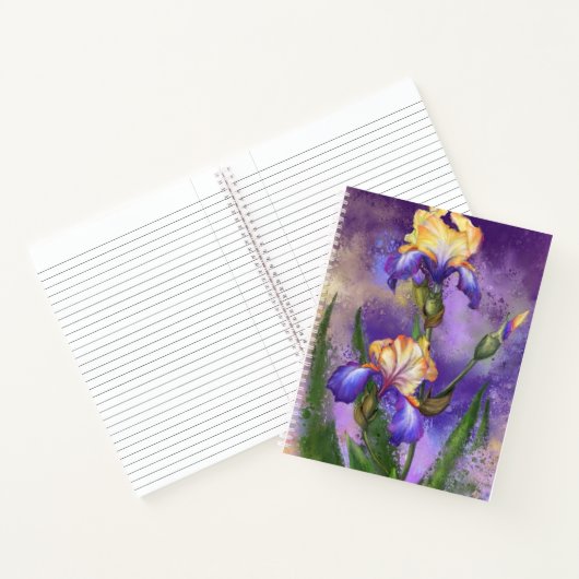 Iris Flowers Notitieboek Iopen (Binnen)