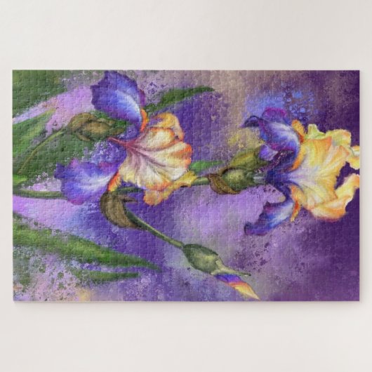 Iris Flowers Puzzle Irises Legpuzzel (Horizontaal)