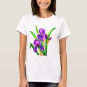 Iris Flowers T-shirt (Voorkant)